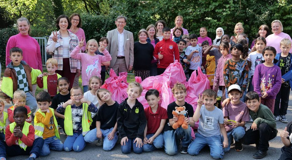 Pressetermin mit OB Herrn Dudda anlässlich des World Clean up Day am 20. September 2024  (©Tamara Fenske)